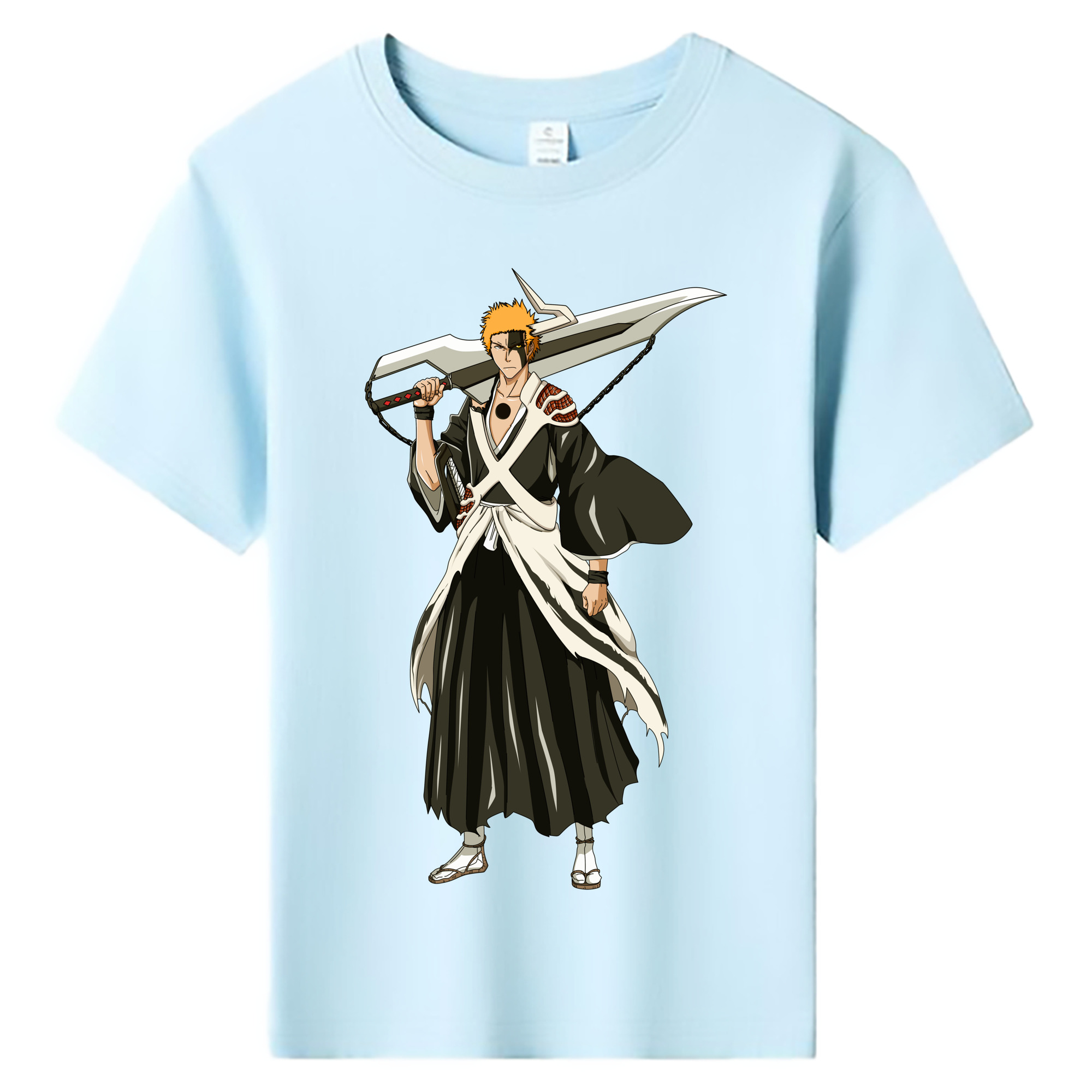 （画像用） ブリーチ 黒崎一護（くろさき いちご）BLEACH Kurosaki Ichigo 綿100％キッズTシャツ（フロントプリント）